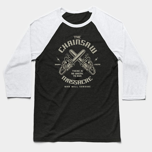 Chainsaw Baseball T-Shirt by PaunLiviu